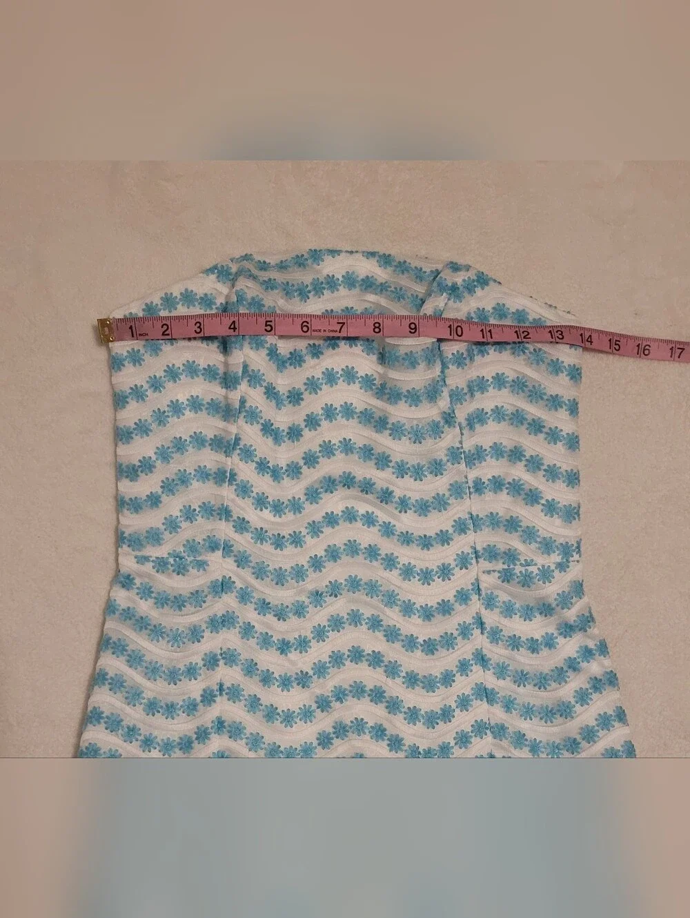 ​Lilly Pulitzer Leavens Strapless Dress in Shorely Blue Size 0 - Picture 13 of 15